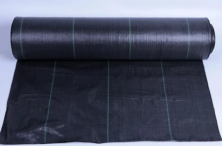 Black and Green PP woven fabric/ weedbarrier/ weed control mat/Environmentally Friendly groundcover