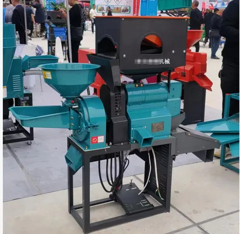 Up-and-down vibrating screen and rice crushing combination machine