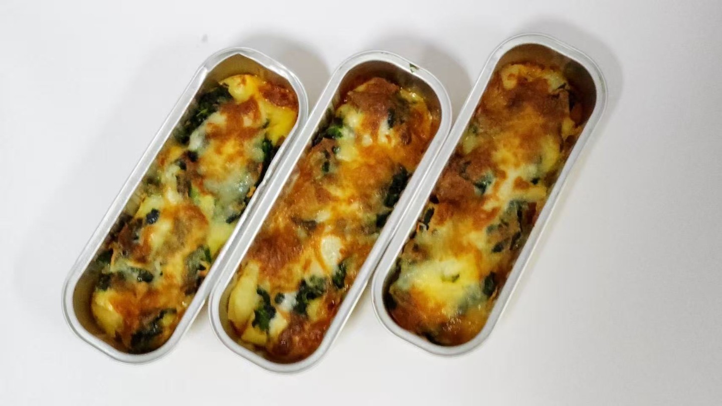 Frozen Durian Pizza Style with Spinach Topping