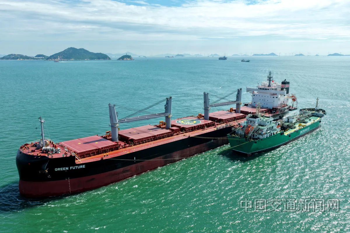 The first domestic green methanol bunkering operation for an internationally navigating bulk carrier has been successfully completed.
